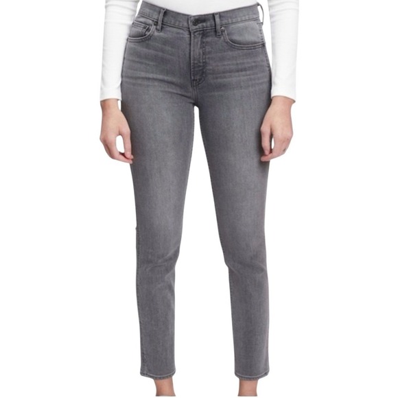 Gap Vintage Slim Mid Rise Grey Jeans Womens Size 28 6 Regular Faded Denim - Picture 3 of 12